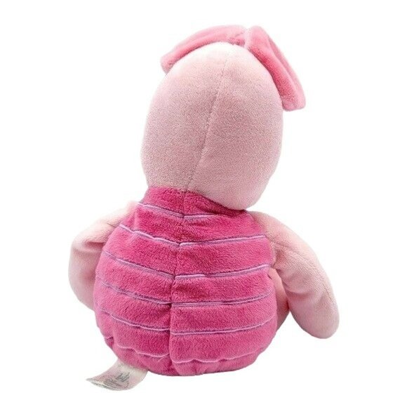 Disney Baby Piglet Plush Rattle Pink 11.5" Winnie Pooh Crinkle Ears Lovey 2013 - Picture 4 of 10